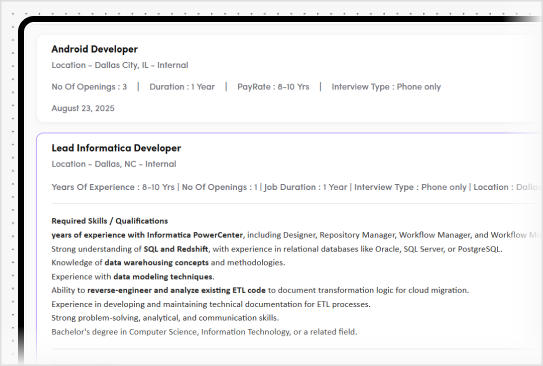 Branded Career Site Interface